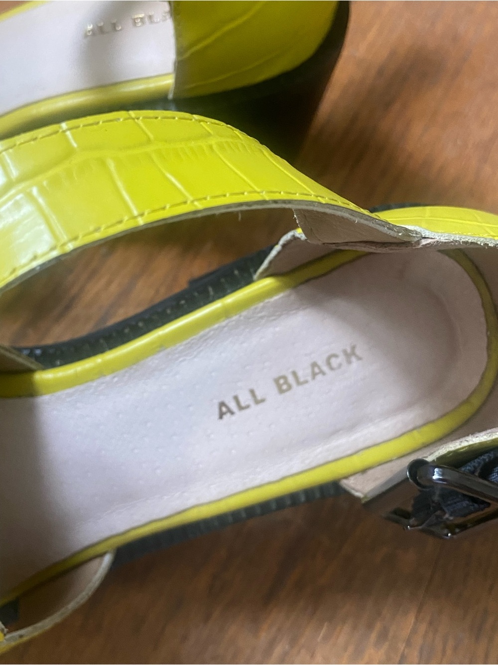All Black Mary Jane Heels - Picture 5 of 8